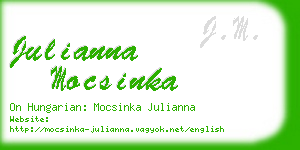julianna mocsinka business card